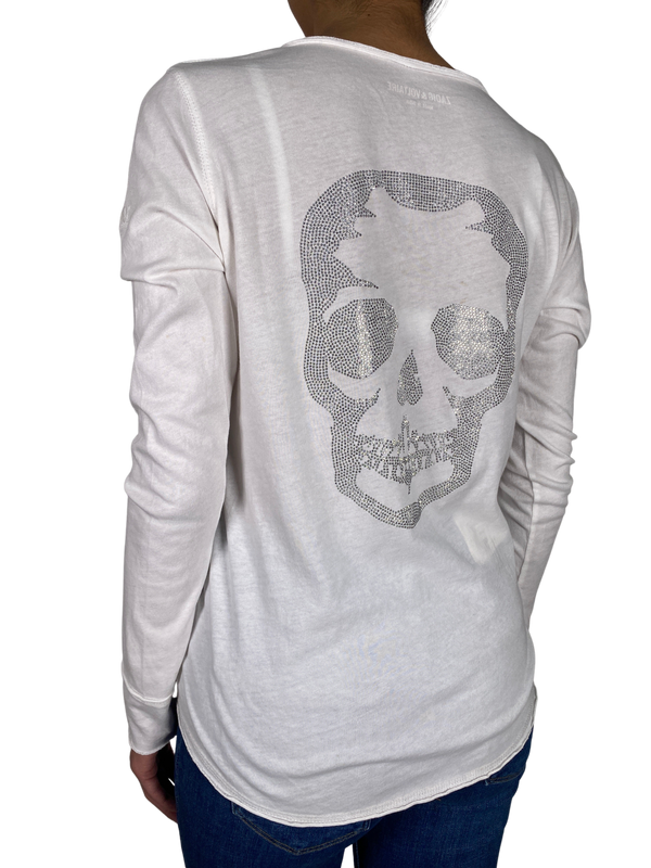 Polera Blanca Calavera