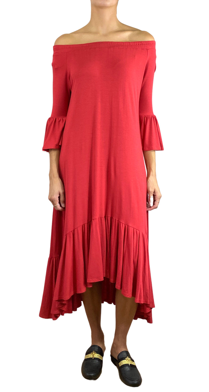 Vestido Midi Rojo