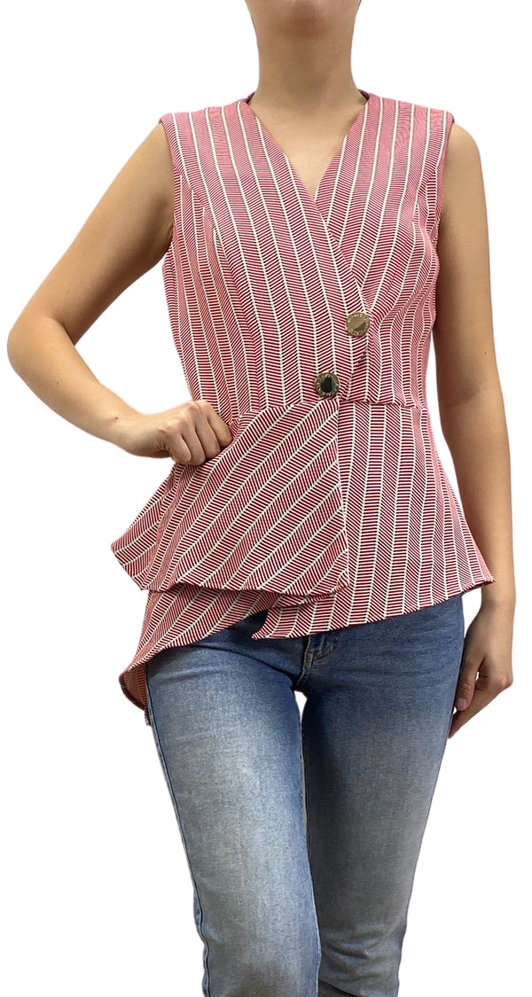 Blusa Rayas Rojas