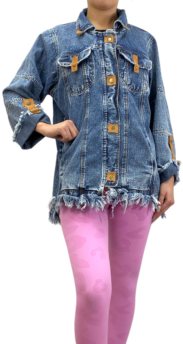 Chaqueta Denim Desflecada