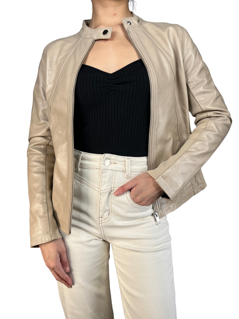 Chaqueta Annette Taupe Cuero