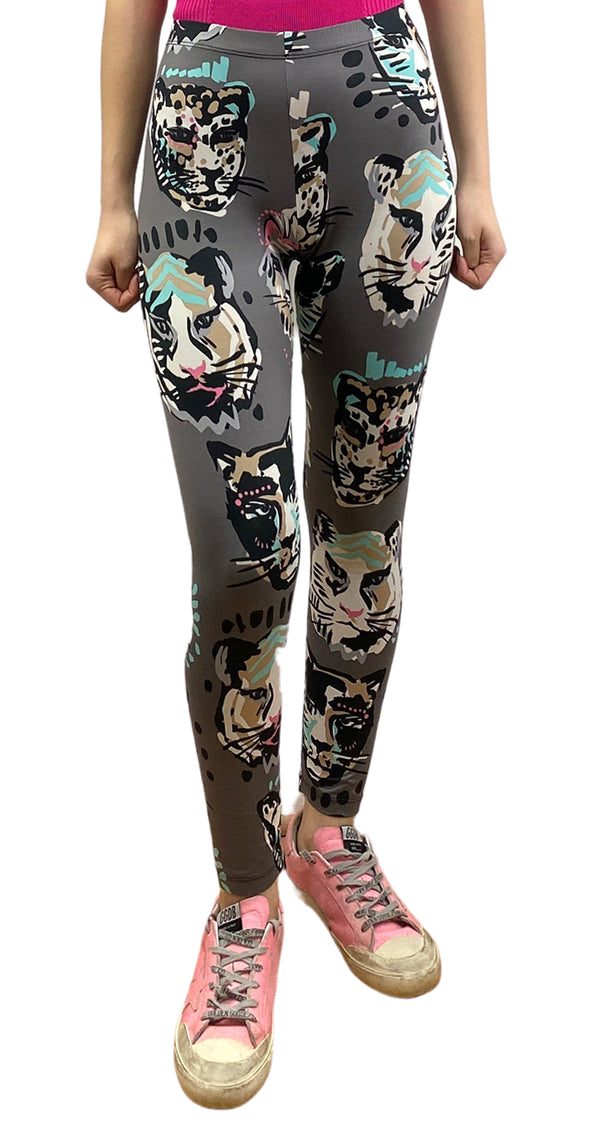 Leggings Gris Estampado