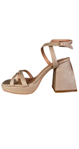 Sandalias Beige Gliter