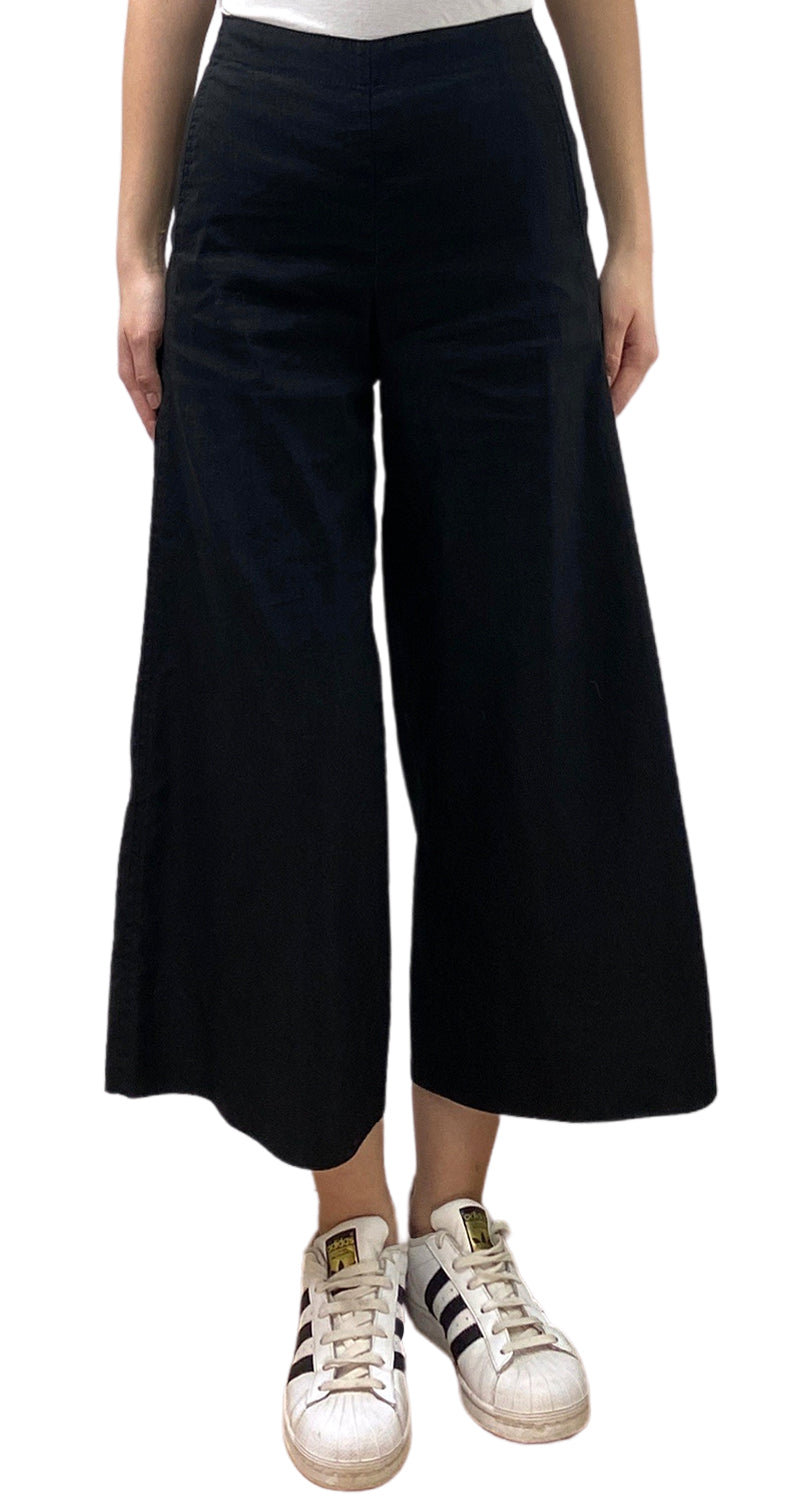 Pantalón Culotte Lino Negro