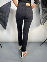 Jeans Straight Middle Rise Calssic Black