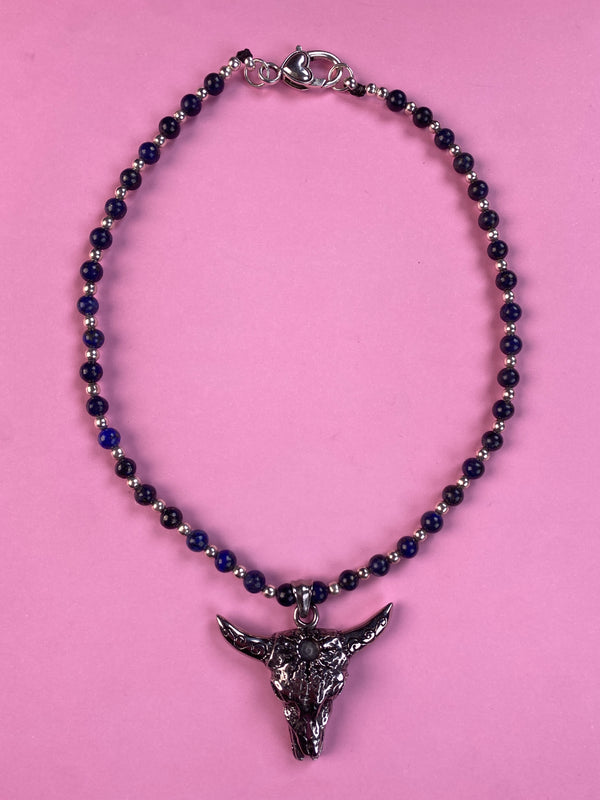 Collar Toro Piedra Lapiz Lazuli