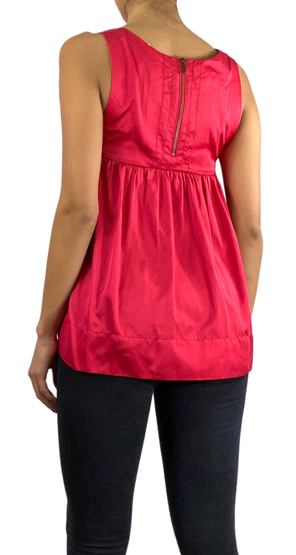 Blusa Roja Sin Mangas