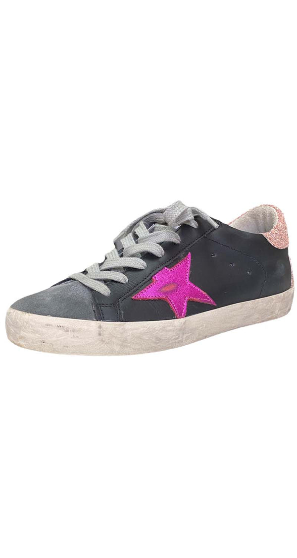 Zapatillas Superstar Negro Brillos