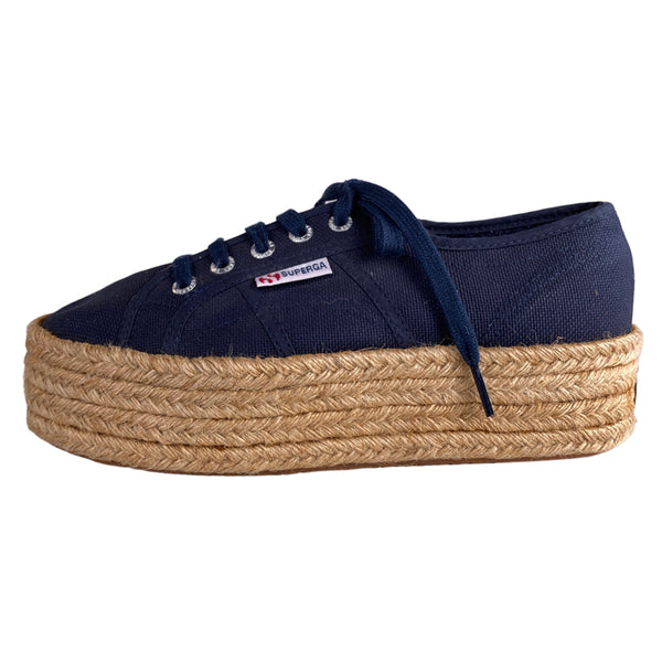 Zapatillas Yute Plataforma Azul SUPERGA Market People