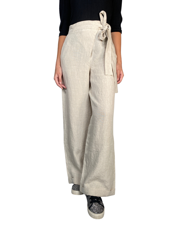 Pantalón Lino Beige