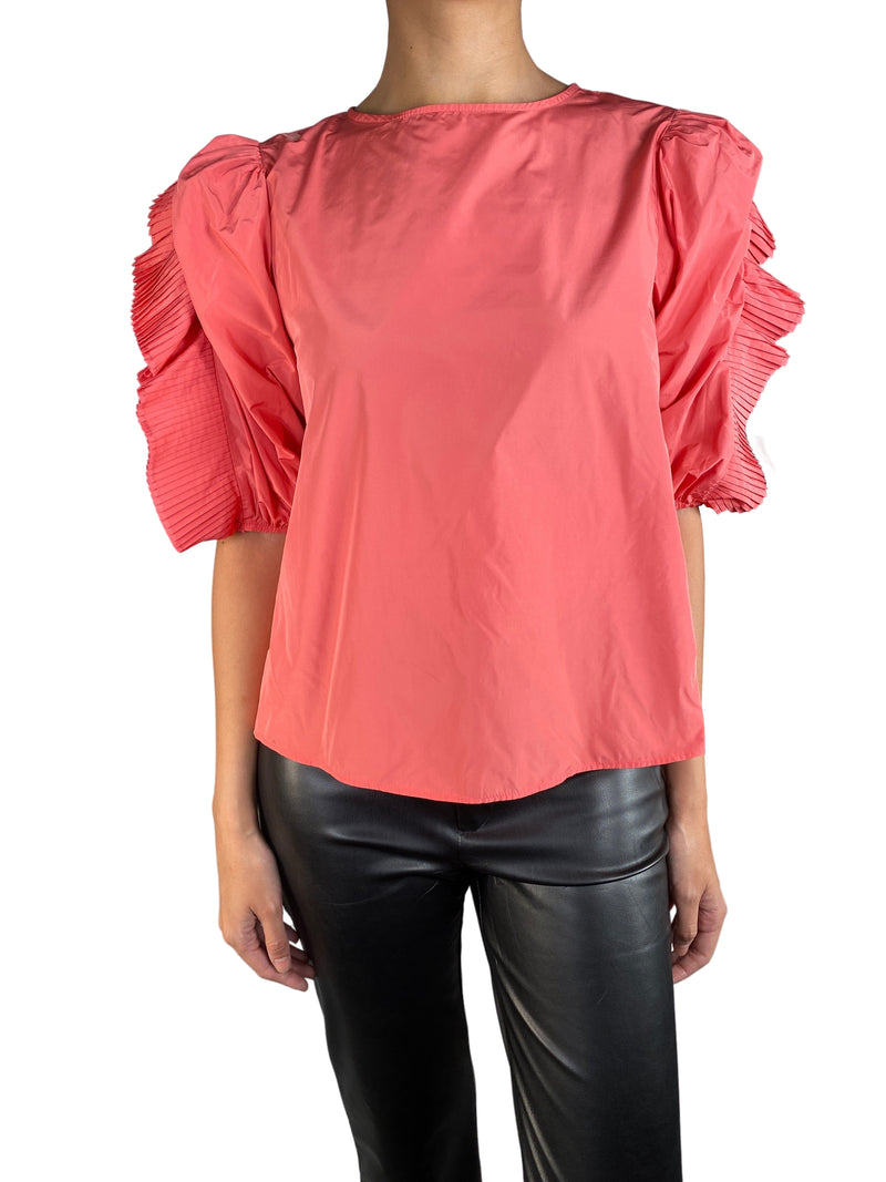 Blusa Mangas Aglobadas