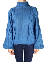 Sweater Trenza Azul