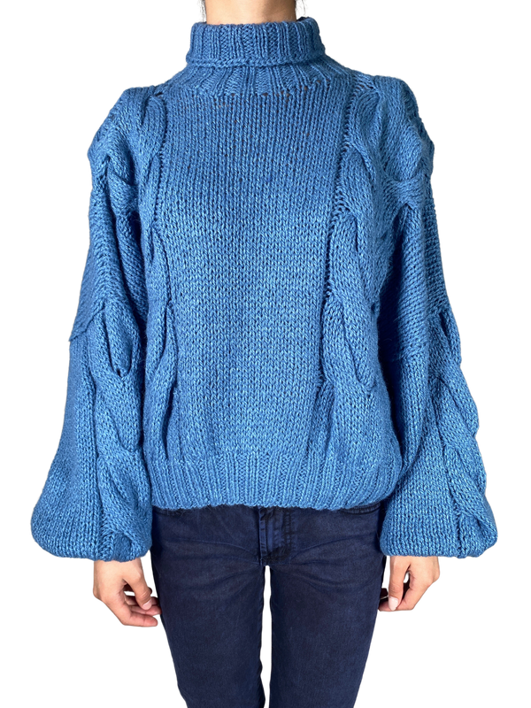 Sweater Trenza Azul