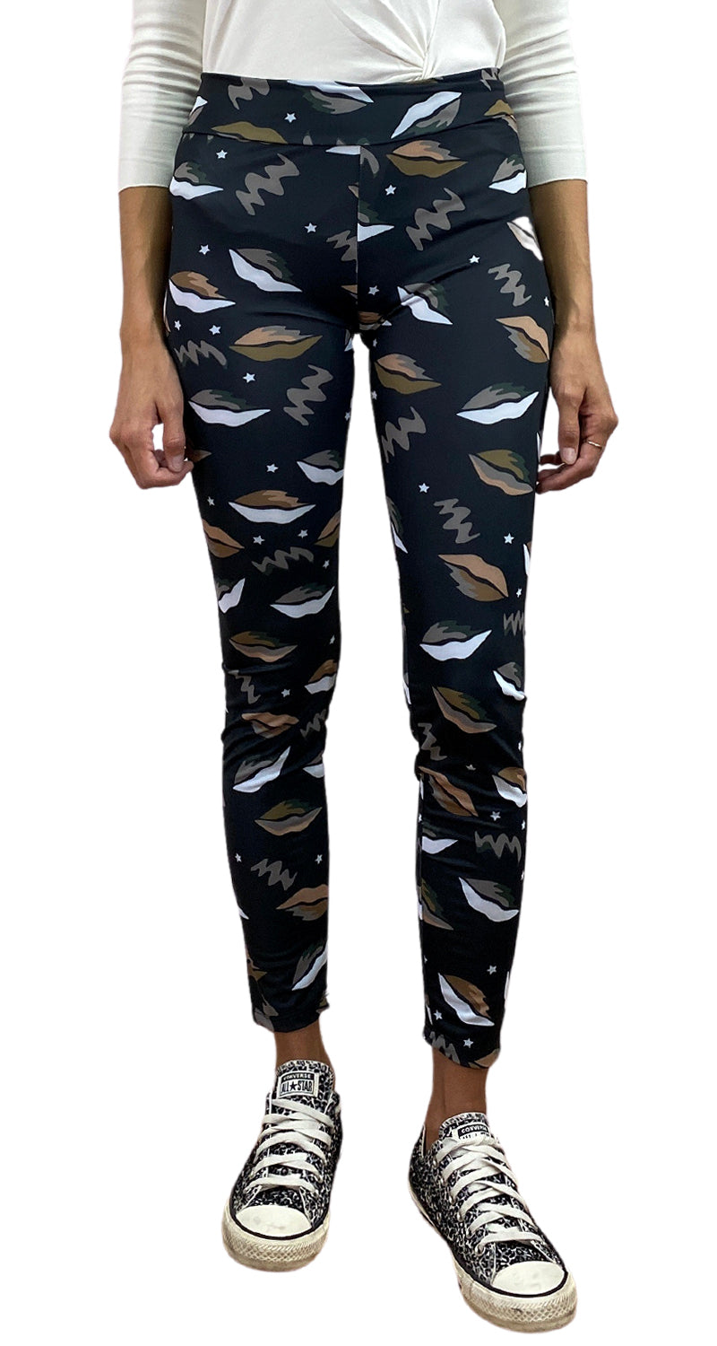 Leggings Negra Estampada