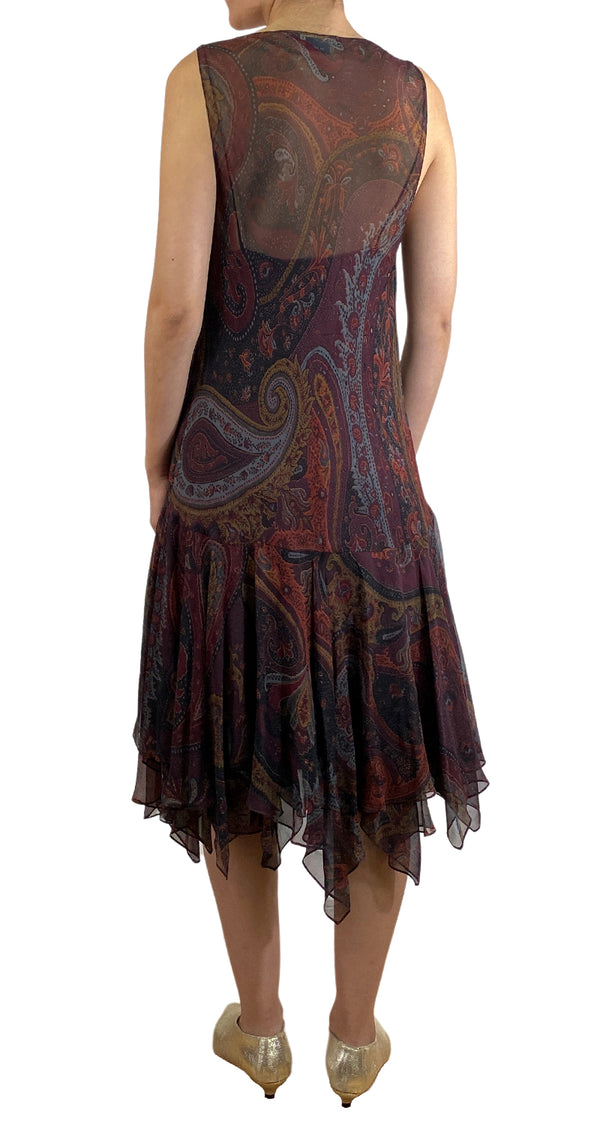 Vestido Paisley Seda