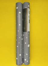 3 Rollos Papel Mural Gris Stars SZ002125