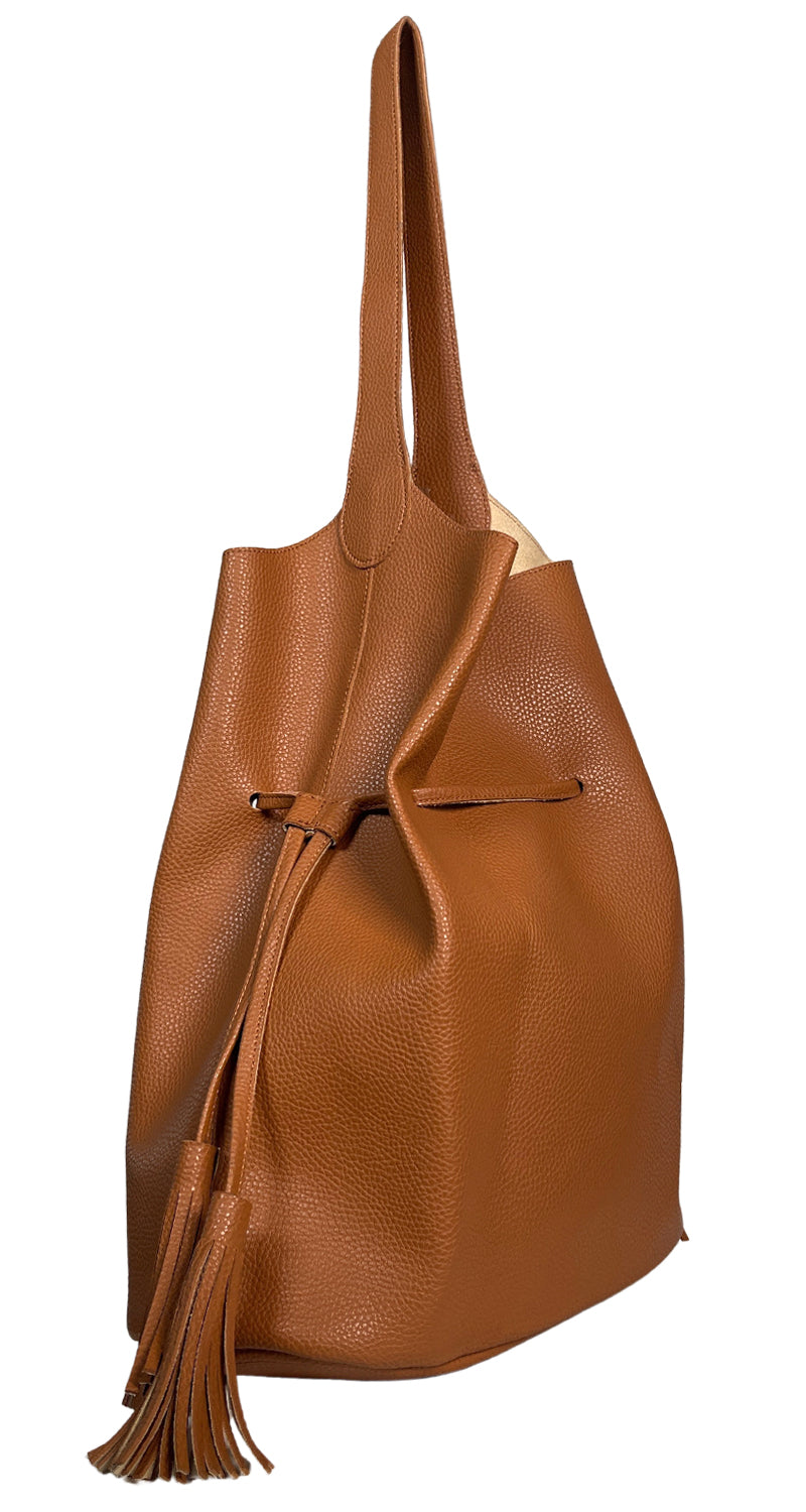 Cartera Cuero Vegano Camel